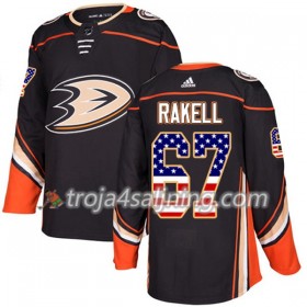 Anaheim Ducks tröja Rickard Rakell 67 Adidas 2017-2018 Svart USA Flag Fashion Authentic - NHL Tröjor Herr